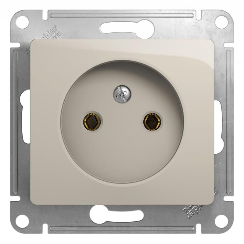 Glossa Молочный Розетка без заземления | GSL000941 | SE — Systeme Electric