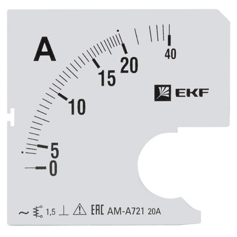 Шкала сменная для A721 20/5А-1,5 EKF PROxima | s-a721-20 | EKF — EKF