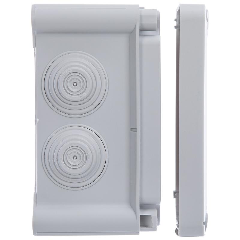 Коробка прямоугольная - 180x140x86 - Программа Plexo - IP 55 - IK 07 - серый - 10 кабельных вводов - 750 °C — миниатюра 5