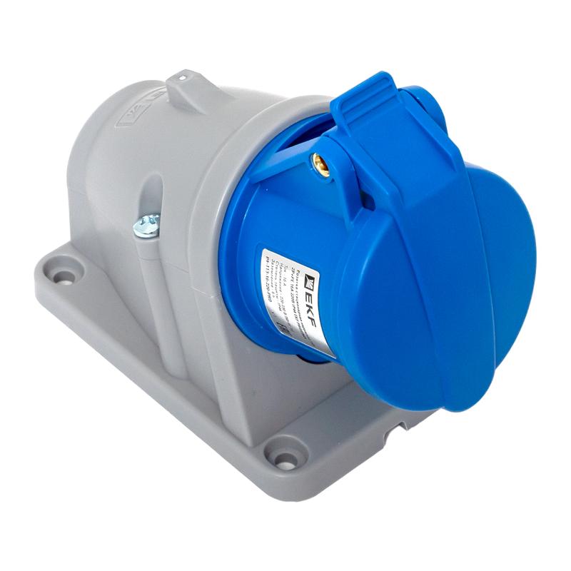 Розетка стационарная наружная 113 2Р+РЕ 16А 220В IP44 EKF PROXIMA | ps-113-16-220-PRO | EKF — миниатюра 20