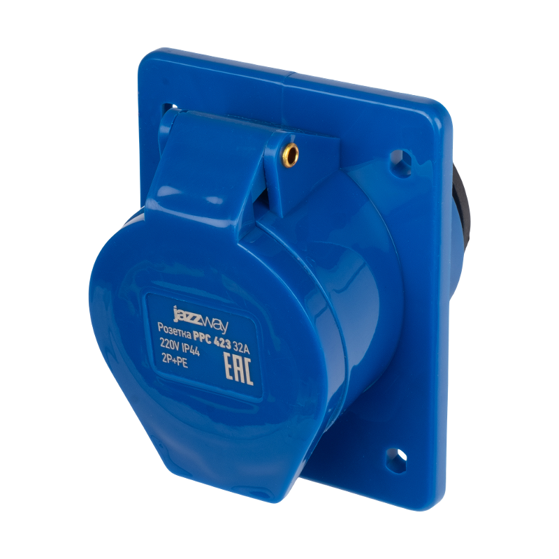 Силовой разъем  PPC 423 2Р+РЕ 32А 220В IP44  | .5072992 |  Jazzway — Jazzway