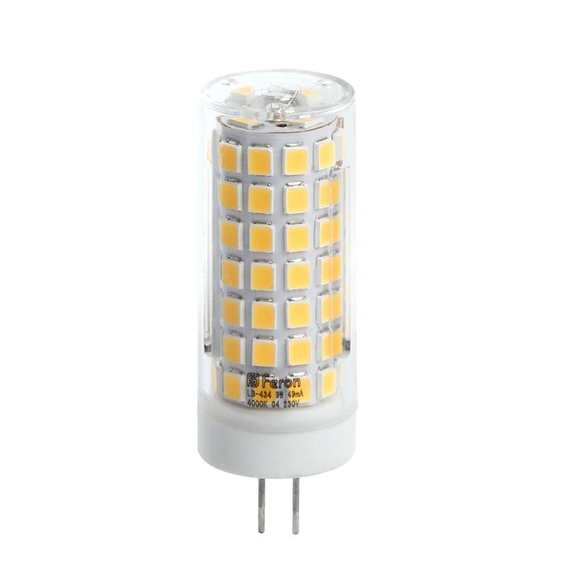Лампа светодиодная, (9W) 230V G4 4000K JCD, LB-434 | 38144 | FERON — миниатюра 2