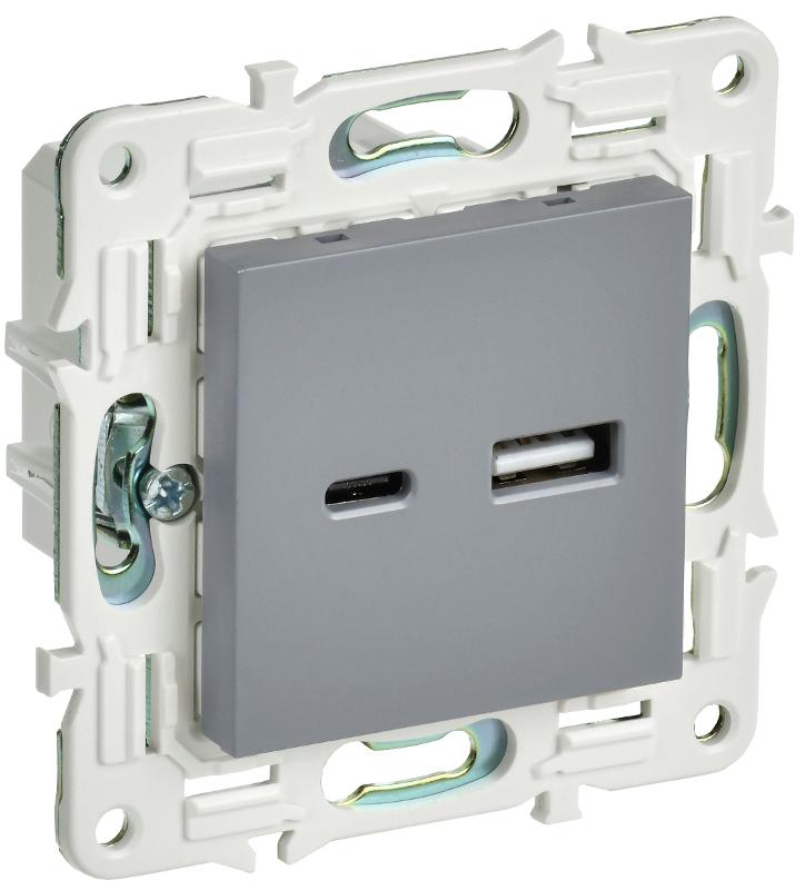 SKANDY Розетка USB A+C 3,1А SK-R14Gr серый  | SK-U22-D31-K03 | IEK — IEK (ИЭК)