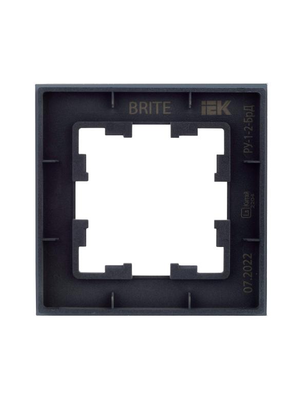 BRITE Рамка 1-ая РУ-1-2-БрД стекло дымчатый | BR-M12-G-K30 | IEK — миниатюра 11