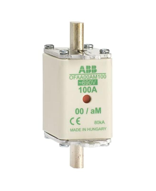 Предохранитель OFAA00AM100 100А тип аМ размер00, до 690В | 1SCA022701R1850 | ABB — ABB