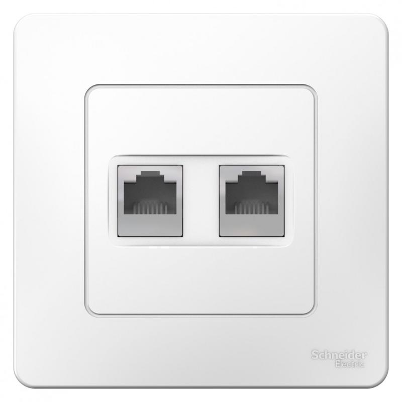 Blanca Белый С/У Розетка 2-ая компьютерная RJ45 | BLNIS045451 | SE — миниатюра 2
