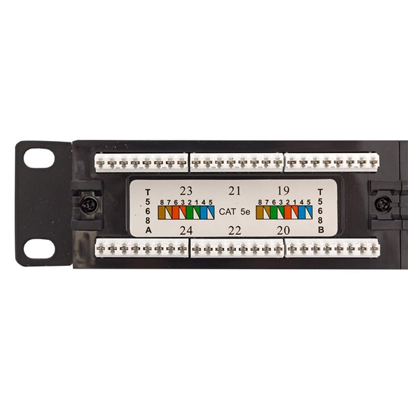 Патч-панель TERACOM PRO 19'' Cat.5E 1U неэкранированная UTP 24 порта RJ-45 Dual IDC | TRP-PPNL-5EUTP-1U24 | EKF — миниатюра 4