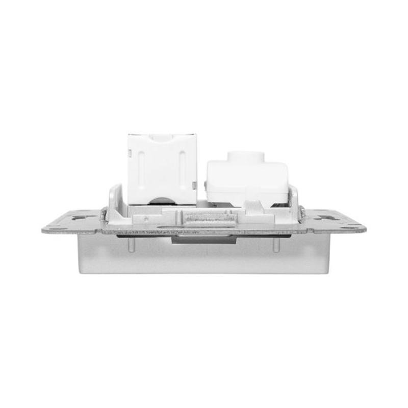 Механизм розетки TV+RJ45 (cat5), алюминий Эпика EKF | UP1-SOA-TV+RJ | EKF — миниатюра 10