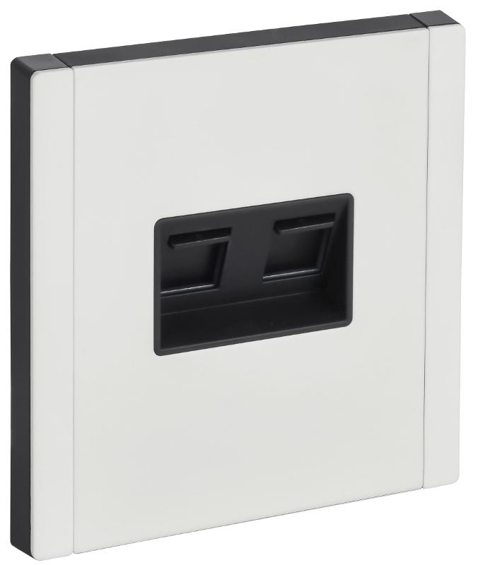 FORTE&PIANO Розетка комп. 2-ая RJ45 кат.5E FP233M белый | FP-K20-1-M-K01 | IEK — IEK (ИЭК)