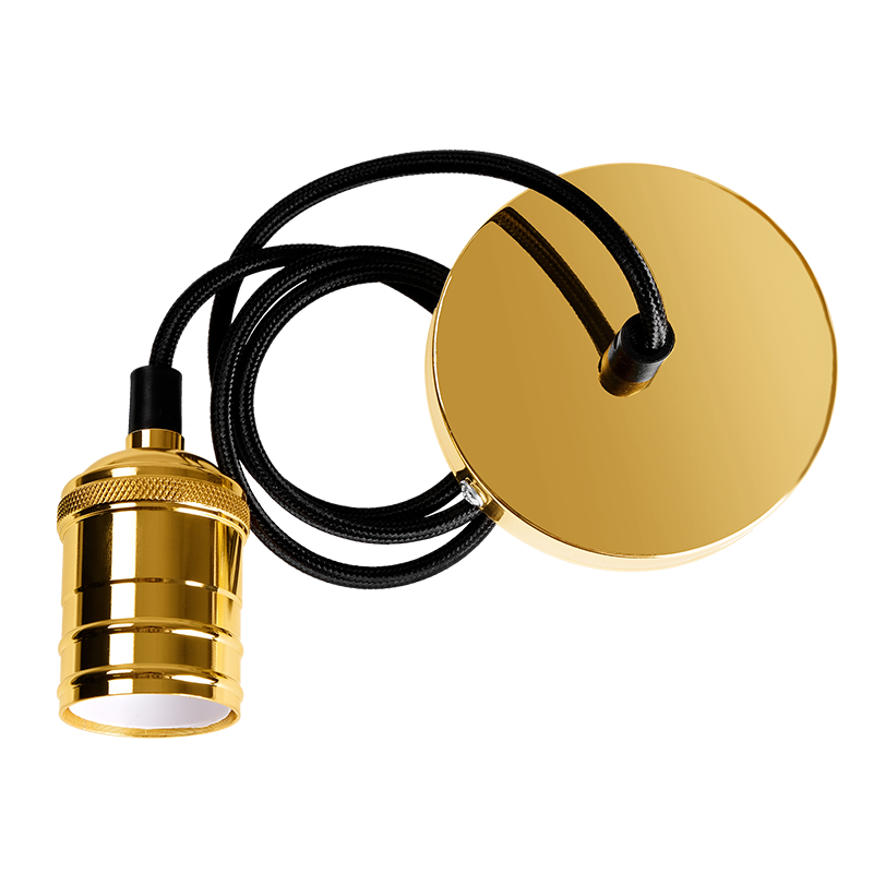 Декоративный патрон с проводом RETRO золотой цвет PLC 02 E27 230V/1M GOLDEN | .5039018 | JAZZWAY — миниатюра 6