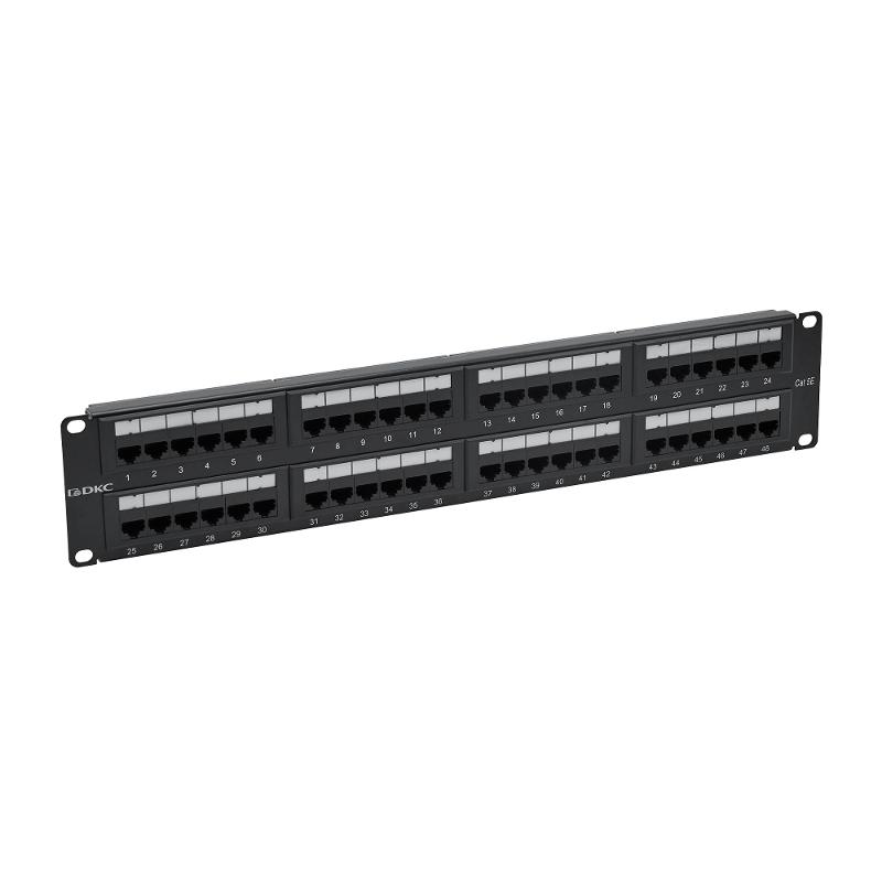 Патч-панель 19",2U,CAT5E, 48 портов RJ45, неэкранированная | RN5PPU242 | DKC — DKC (ДКС)