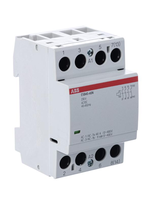 Контактор ESB40-40N-06 модульный (40А АС-1, 4НО), катушка 230В AC/DC | 1SAE341111R0640 | ABB — миниатюра 2