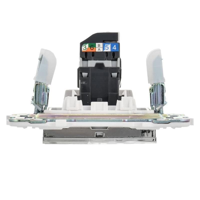 SKANDY Розетка компьютерная RJ45 кат.5E SK-K01N никель | SK-K10-1-K50 | IEK — миниатюра 4