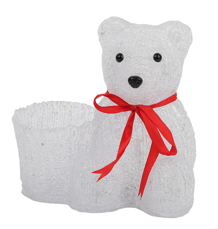 Фигура светодиодная  Медвежонок с корзинкой, 3АА  ENIOF - 12   (12/48) | Б0047974 | ЭРА — миниатюра 1