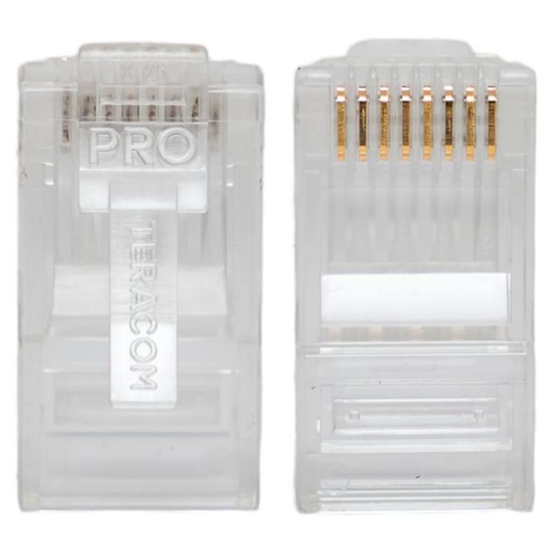 Коннектор RJ-45 TERACOM PRO неэкранированный 8P8C 30мкд Cat.6 универсальный (упак.20шт) | TRP-PLUG-6UTP-20 | EKF — миниатюра 7