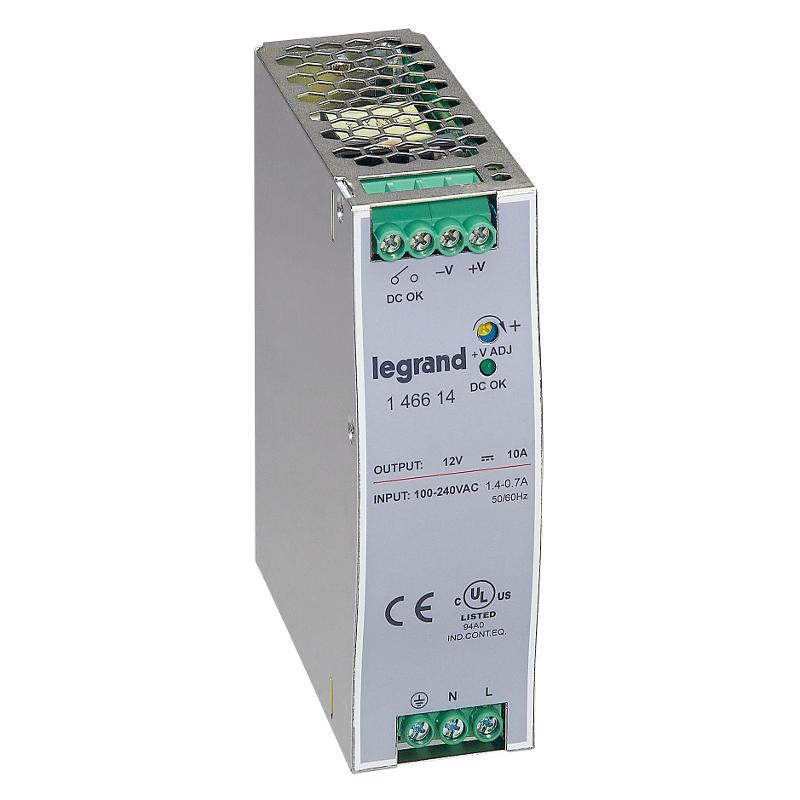 1-фазный Импульсный источник питания 12В 120Вт 10A | 146614 | Legrand — Legrand