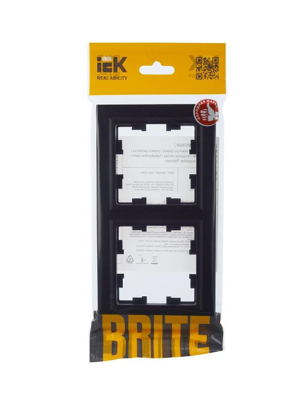 BRITE Рамка 2-ая РУ-2-БрЧ черный | BR-M22-K02 | IEK — миниатюра 13