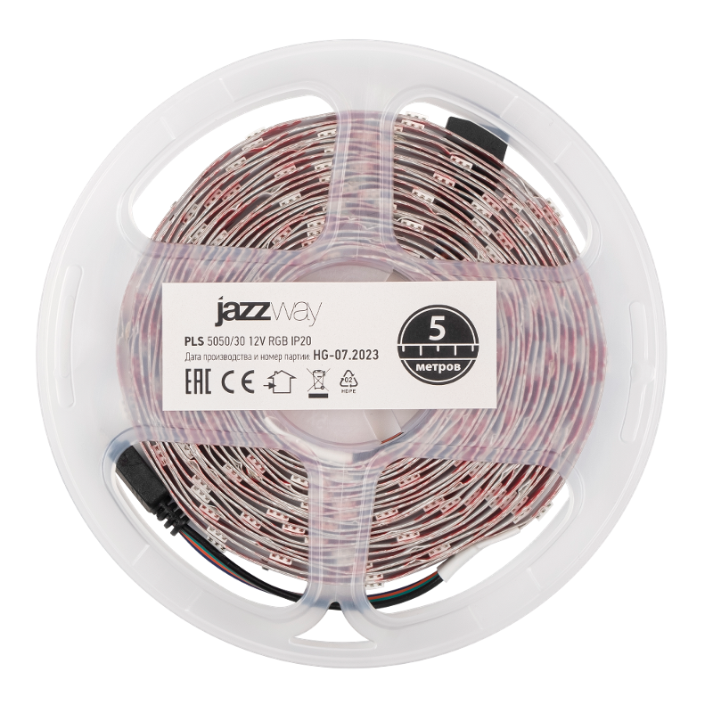 Лента светодиодная LED STN 5050/30 7,2Вт 12В RGB IP20 5м | 327620 | Jazzway — Jazzway
