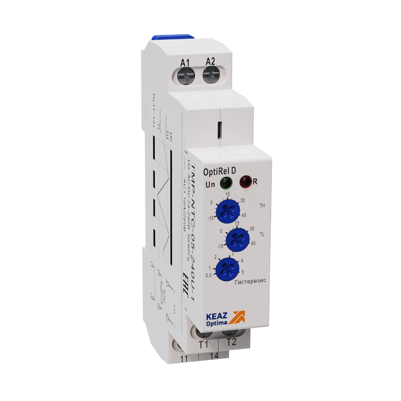 Реле температурное OptiRel D TMP-NTC-05-240U-1 с датчиком NTC 0,5м 16А 1СО 24-240АС/DC | 332031 | КЭАЗ — фото 1 | Sento
