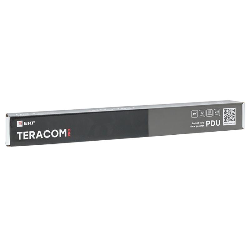 Блок розеток PDU TERACOM PRO 19" 1U 10А/250В 7 розеток Schuko с выключателем разъем C14 | TRP-HPD-LS-10A-7SH-C14 | EKF — миниатюра 8