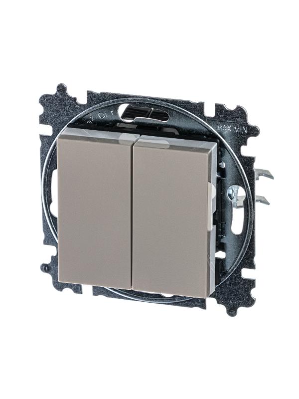 ABB Levit Кофе макиато / белый Переключатель 2-кл. | 3559H-A52445 18W | 2CHH595245A6018 | ABB — ABB