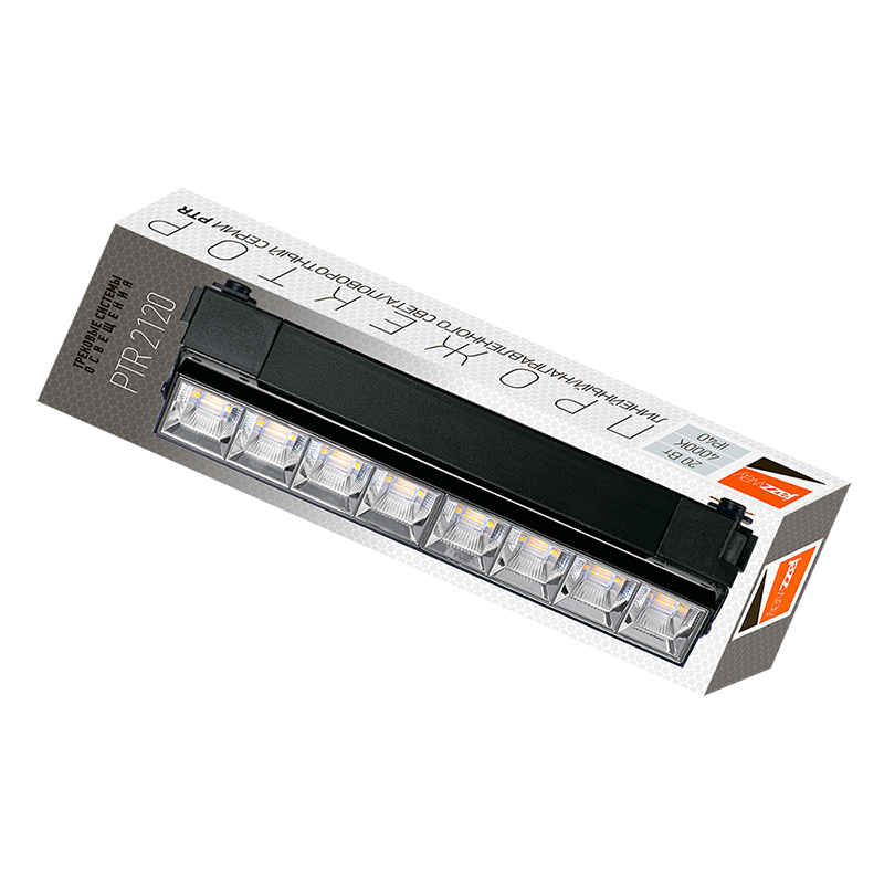 Светильник светодиодный трековый однофазный PTR 2120R 20w 4000K 60° BL (чёрный) 270мм IP40 | .5031562 | Jazzway — миниатюра 5