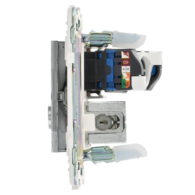 SKANDY Розетка двойная TV+RJ45 кат.6 SK-A15N никель | SK-AK20-2-K50 | IEK — миниатюра 4
