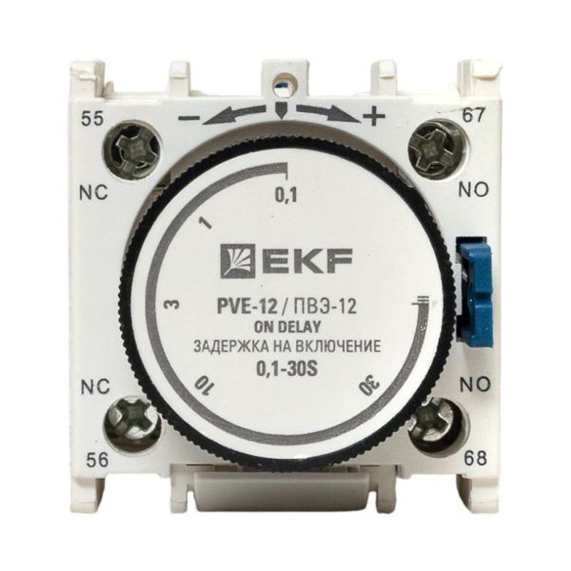Приставка выдержки времени включения ПВЭ-12 0,1-30сек NO+NC EKF PROxima | ctr-st-12 | EKF — миниатюра 2