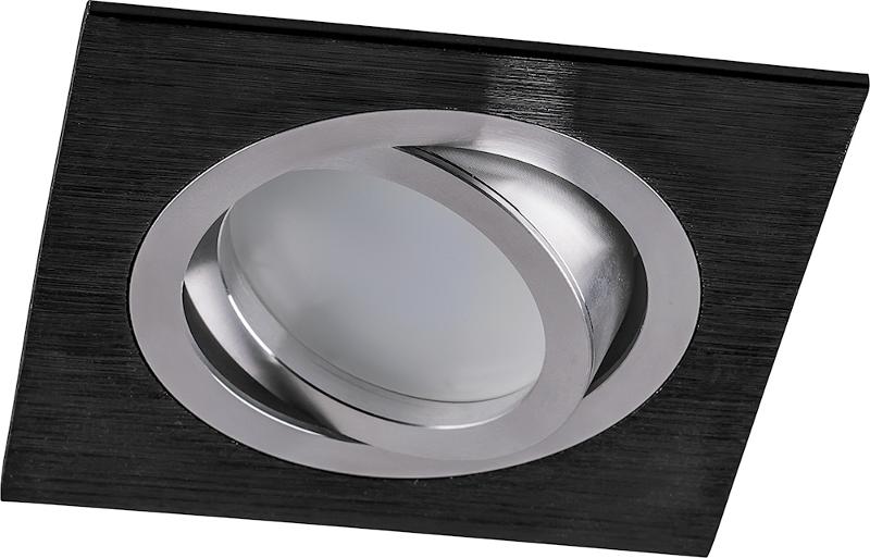 Светильник точечный встраиваемый под лампу DL2801 MR16 50W G5.3 "квадрат", черный | 32638 | FERON — миниатюра 1