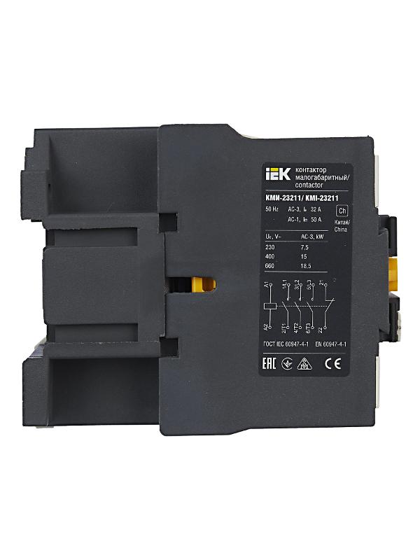 Контактор КМИ-23211 32А 230В/АС3 1НЗ  | KKM21-032-230-01 | IEK — миниатюра 7