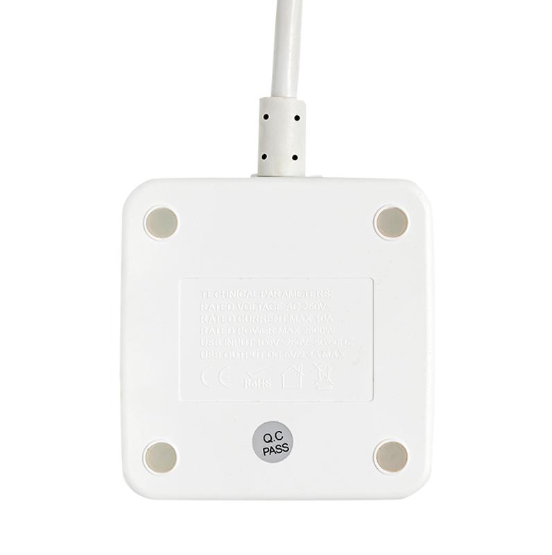 Удлинитель "Куб" 2 гнезда 3USB 2,4А+зарядное устройство 1,3 метра 1мм2 | UBA-CUB-3-WC | EKF — миниатюра 9