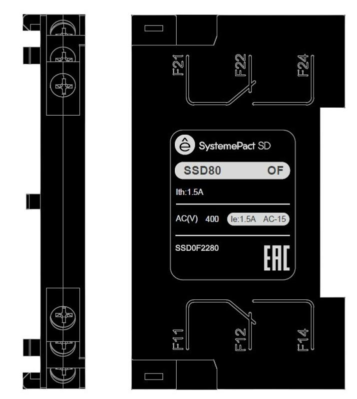 Вспомогательный контакт для SD80 2NO2NC | SSDOF2280 | SE — Systeme Electric