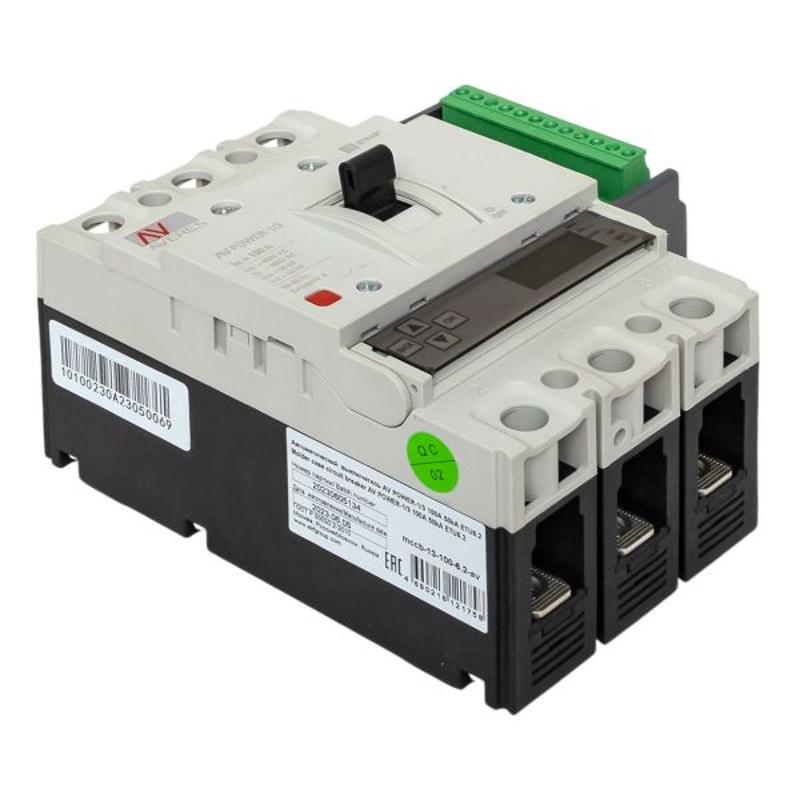 Выключатель автоматический AV POWER-1/3 100А 50kA ETU6.2 | mccb-13-100-6.2-av | EKF — миниатюра 20