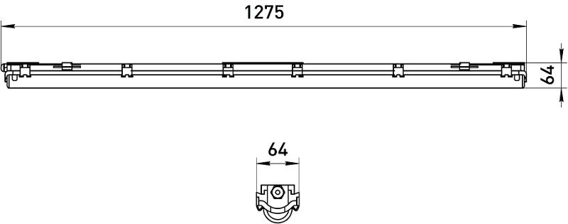 Светильник промышленный под светодиодную лампу T8 G13 1200мм IP65 SPP-101-0-001-120 | Б0043655 | ЭРА — миниатюра 3