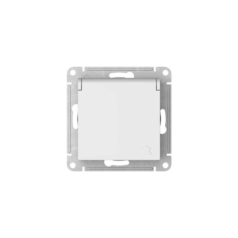 AtlasDesign Белый Розетка с заземлением со шторками с крышкой,16А,IP20, механизм, быстрозажимные клеммы | ATN000146S | SE — миниатюра 7