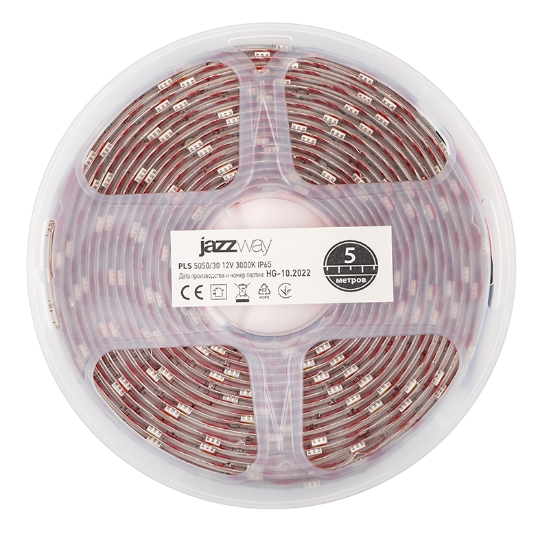 Лента светодиодная PLS 5050/30-12V Warmwhite IP65 (5м) | .3327538 | Jazzway — миниатюра 3