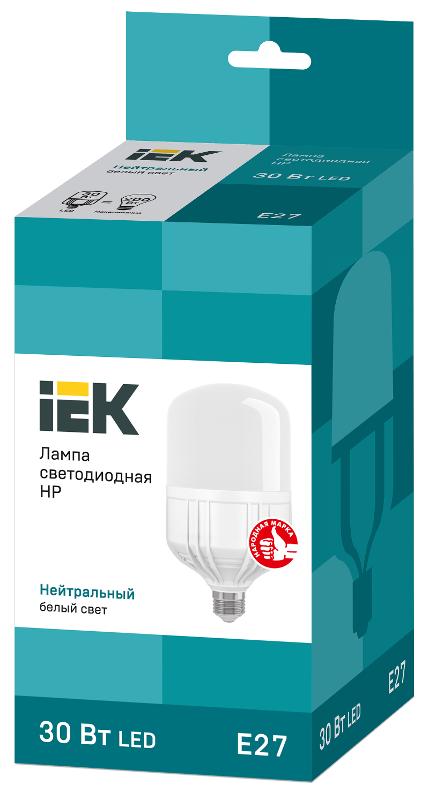 Лампа светодиодная LED 30Вт Е27 230В 4000К HP | LLE-HP-30-230-40-E27 | IEK — миниатюра 3