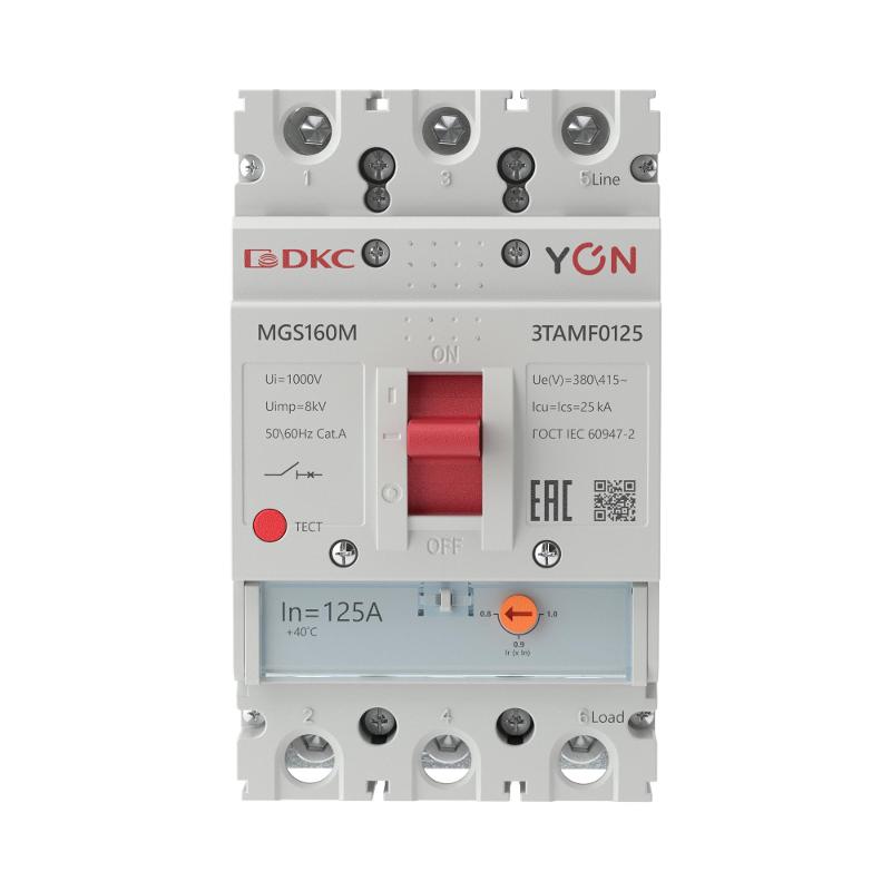 Авт. выкл. YON MGS160 3P 100-125A 25kA | MGS160M-3TAMF0125 | DKC — миниатюра 2