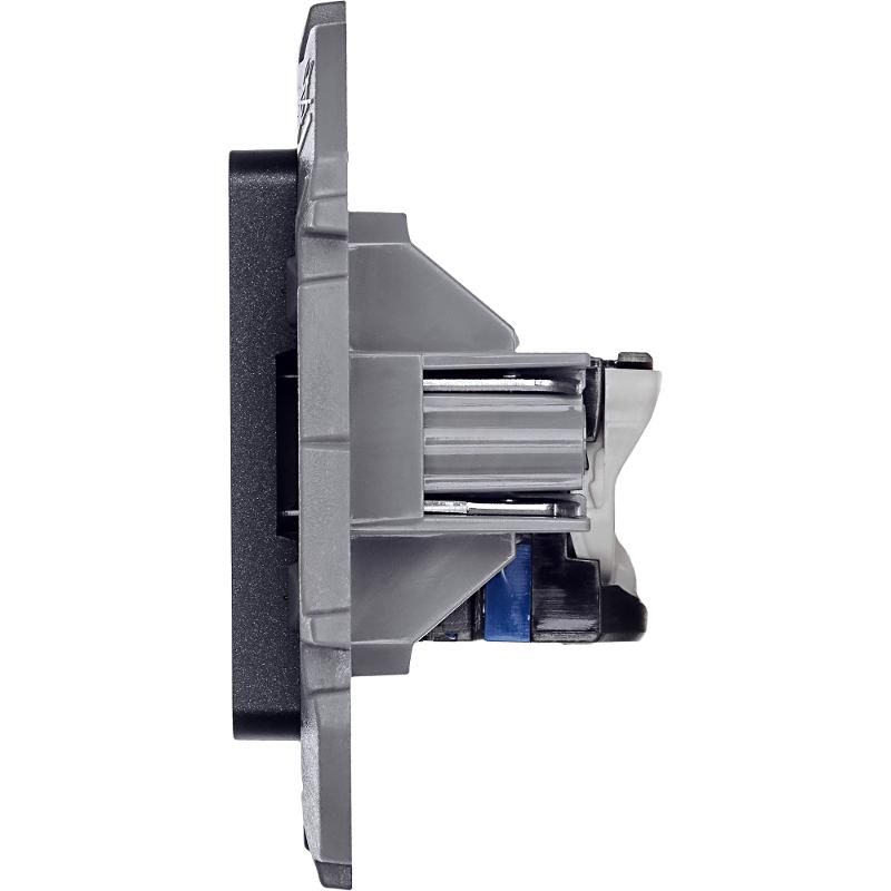 Inspiria Антрацит розетка компьютерная RJ45 С/У категория 6 UTP — миниатюра 6