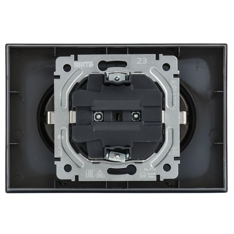 BRITE Роз. 2-я с з/к/ш 16А в сб. РСш12-3-БрГН мет х/н  | BR-R24-16-M-K23-F | ИЭК — миниатюра 3