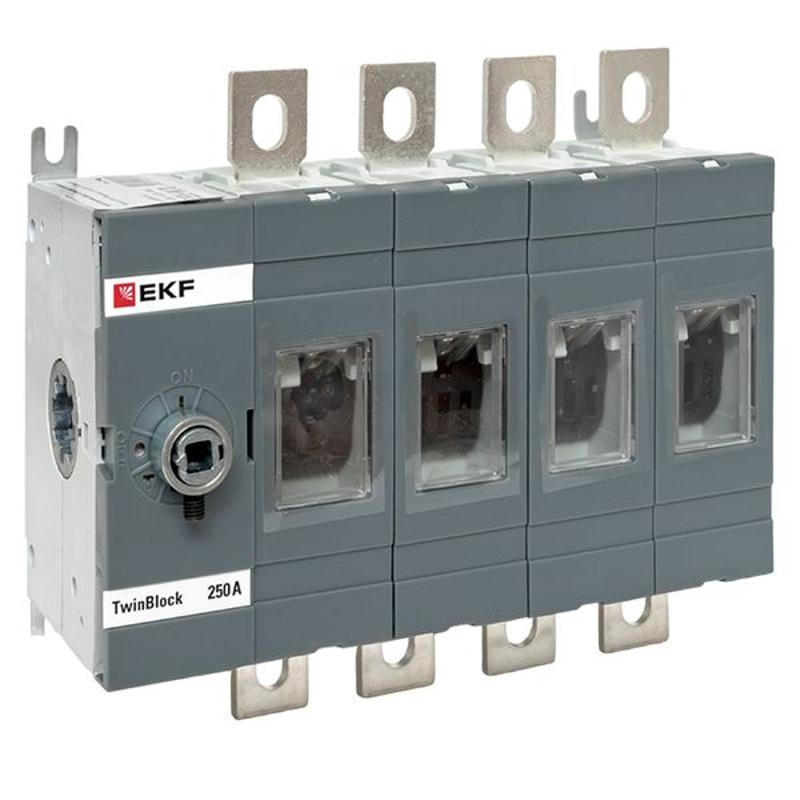 Рубильник 250A 4P без рукоятки управления TwinBlock | tb-s-250-4p | EKF — EKF