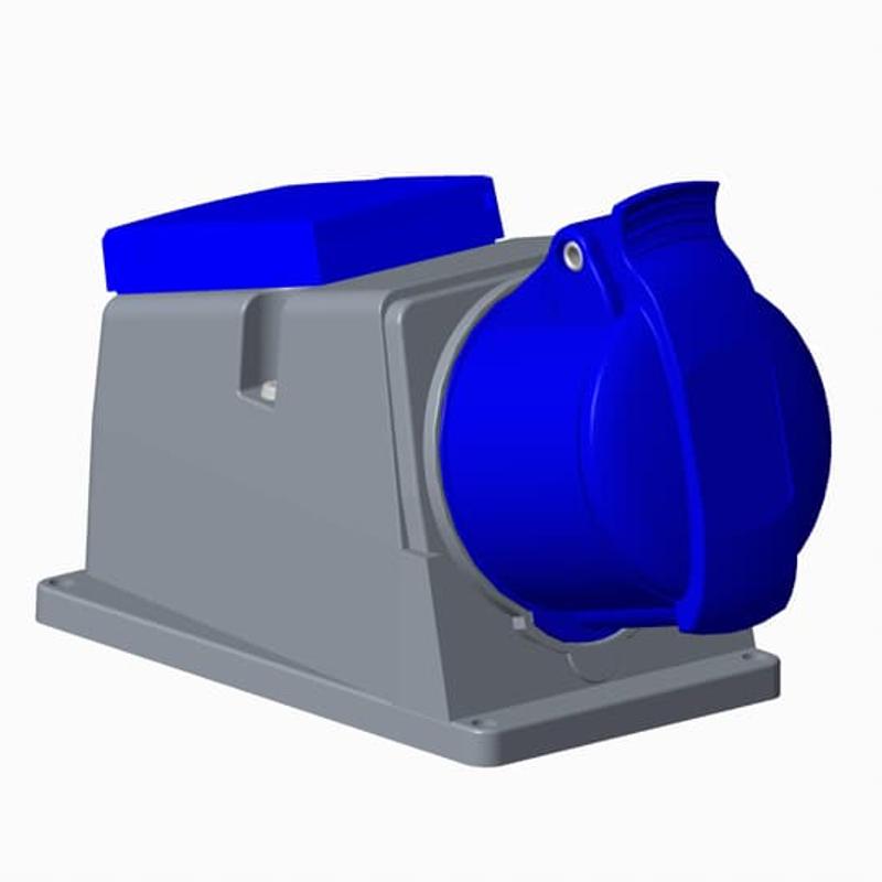 Адаптер CUE316-9+R/UJP, розетка 3P+E, 16А + Schuko 10/16А 250В, IP44 | 2CMA178363R1000 | ABB — ABB