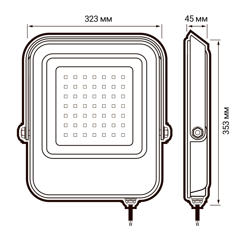 Прожектор светодиодный PFL- V 300w 6500K 27000Лм IP65 | .5045019 | JAZZWAY — миниатюра 6