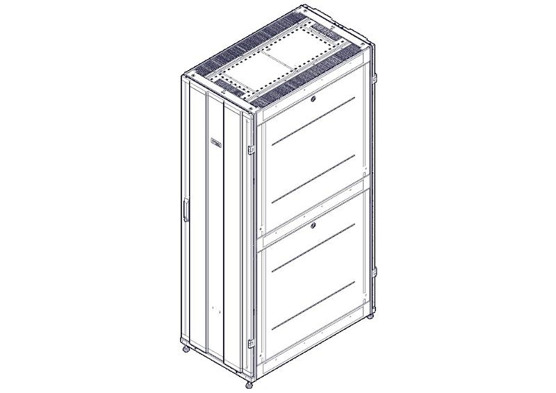 Шкаф Systeme Electric, серия Uniprom, 42U-600/1070, боковые панели 4шт, черный | UR3100 | SE — миниатюра 2