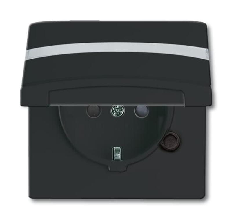 Розетка SCHUKO, 20 EUGKBN-35-101, с крышкой, с защитными шторками, Allwetter44, IP44, черный/антрацит, 16А, 250В. | 2064-0-0302  | 2CKA002064A0302 | A — ABB