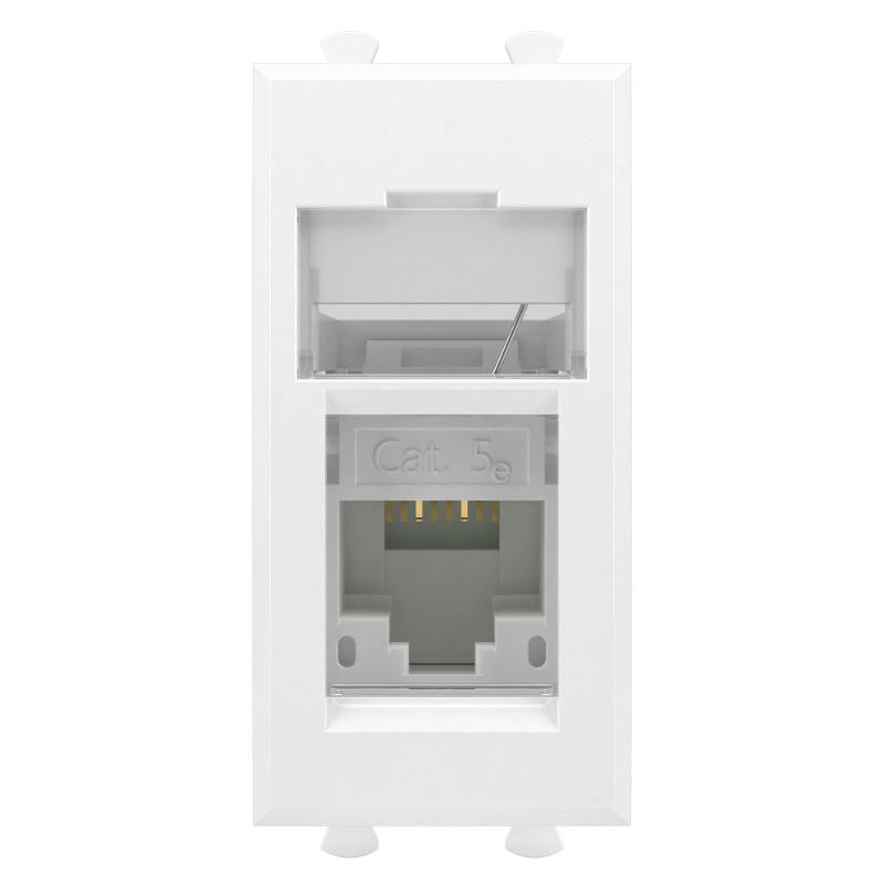 Компьютерная розетка "Белое облако" "Avanti" RJ-45 модульная,кат. 5е , 1 мод | 4400461 | DKC — миниатюра 2