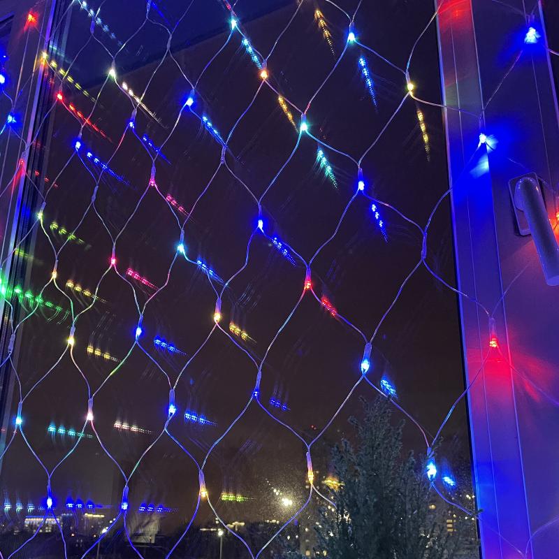 Гирлянда светодиодная  Сеть 1,8 м*1,5 м RGB 8 режимов,  ENIS-01R ,  220V, IP20 (60/720) | Б0041902 | ЭРА — миниатюра 3