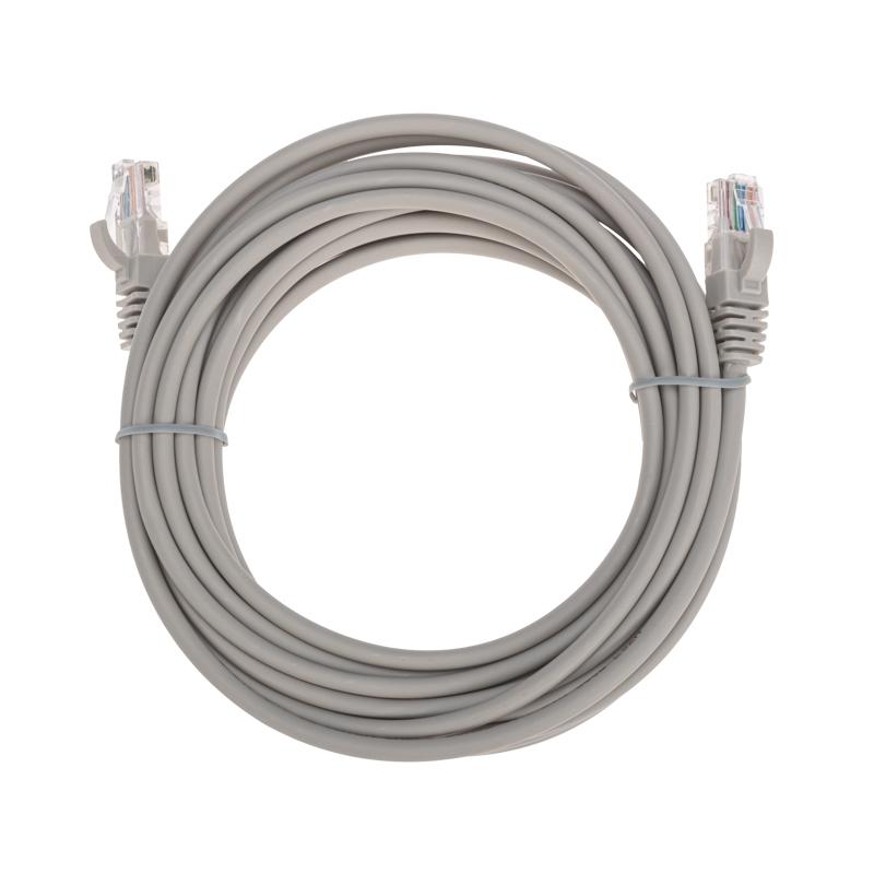 Патч-корд U/UTP, CAT 5e, RJ45-RJ45, 26AWG, LSZH, серый, 5м REXANT | 02-0100-5 | REXANT — фото 1 | Sento