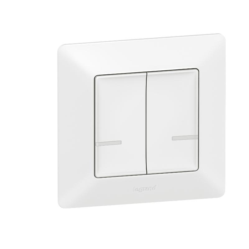 Выключатель Умный беспроводной 2-кл. Valena Life бел. Netatmo | 752187 | Legrand — Legrand