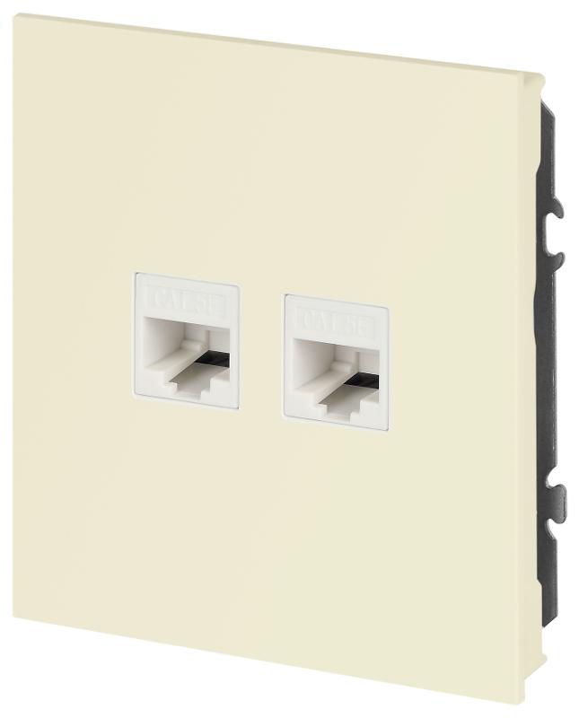 Розетка Arktik 16-3108-02 информационная двойная 2XRJ45 слоновая кость | Б0070485 | ЭРА — миниатюра 3